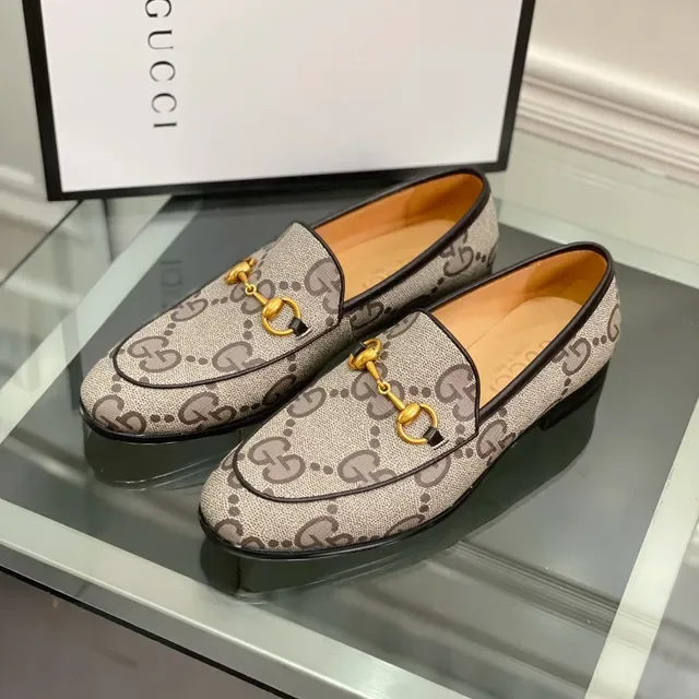 Gucci Horsebit 1955 GG Supreme Beige Loafers 4