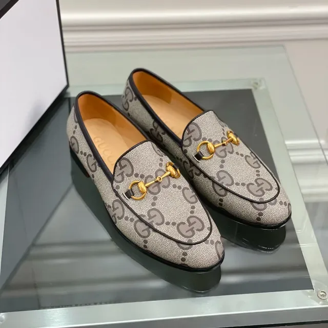 Gucci Horsebit 1955 GG Supreme Beige Loafers 8