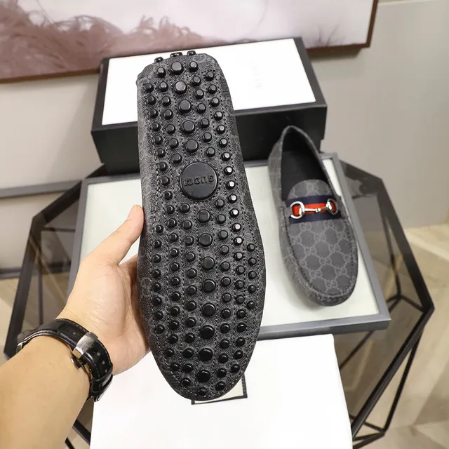 Gucci Horsebit 1955 Gray GG Monogram Loafers 5