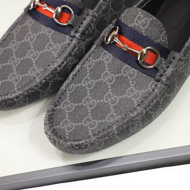 Gucci Horsebit 1955 Gray GG Monogram Loafers 6