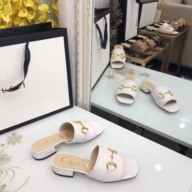 Gucci Horsebit 1955 Ivory Leather Horsebit Buckle Slippers 7