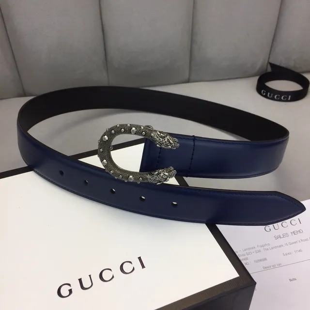 Gucci Horsebit 1955 Navy Leather Belt 2
