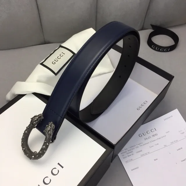 Gucci Horsebit 1955 Navy Leather Belt 4