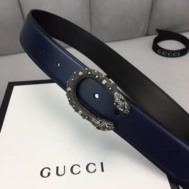 Gucci Horsebit 1955 Navy Leather Belt 9