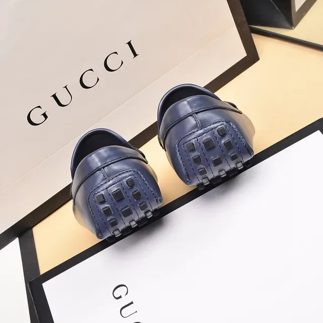 Gucci Horsebit 1955 नेवी चमड़ा लोफर्स 2