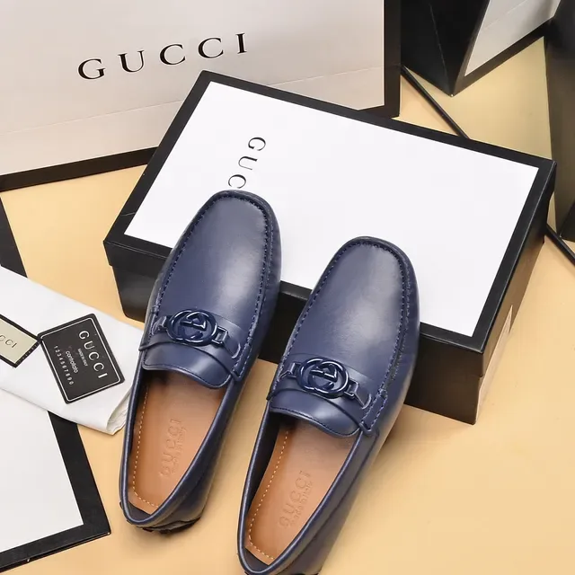 Gucci Horsebit 1955 नेवी चमड़ा लोफर्स 3