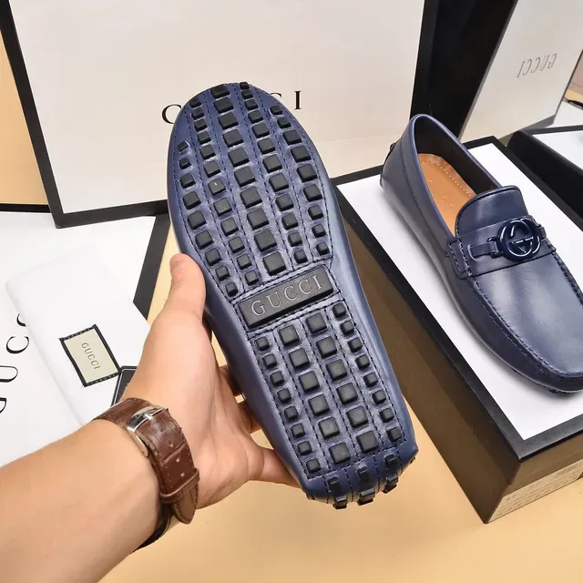 Gucci Horsebit 1955 नेवी चमड़ा लोफर्स 4