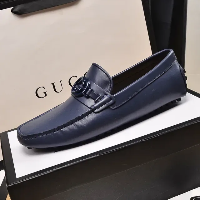 Gucci Horsebit 1955 नेवी चमड़ा लोफर्स 5