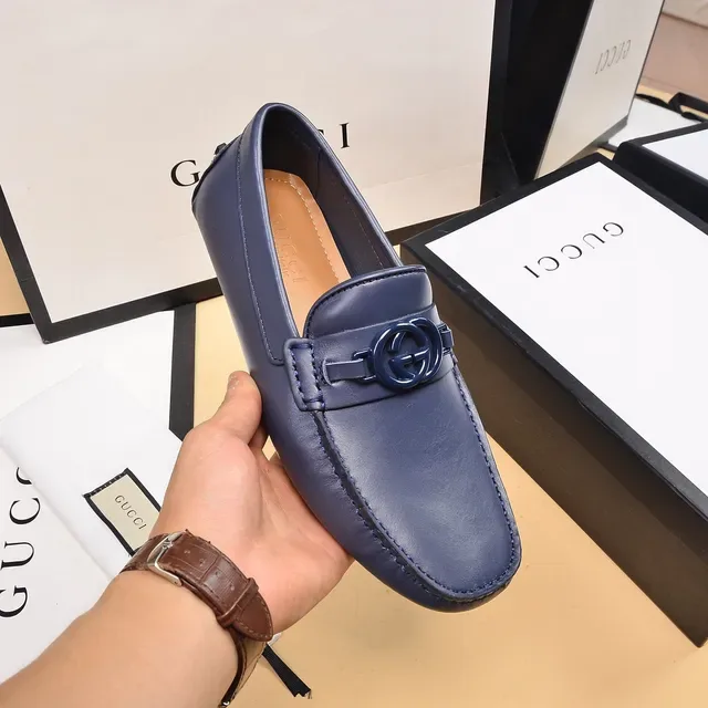 Gucci Horsebit 1955 नेवी चमड़ा लोफर्स 6