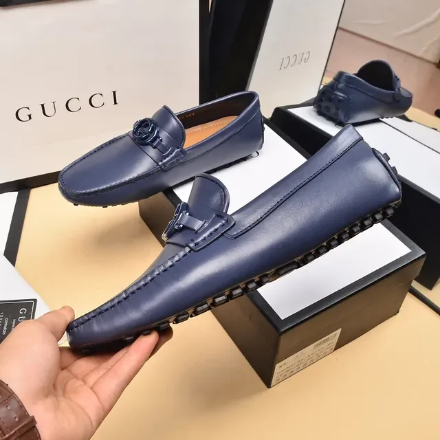 Gucci Horsebit 1955 नेवी चमड़ा लोफर्स 7