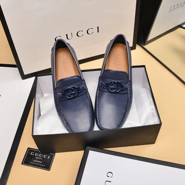 Gucci Horsebit 1955 नेवी चमड़ा लोफर्स 8
