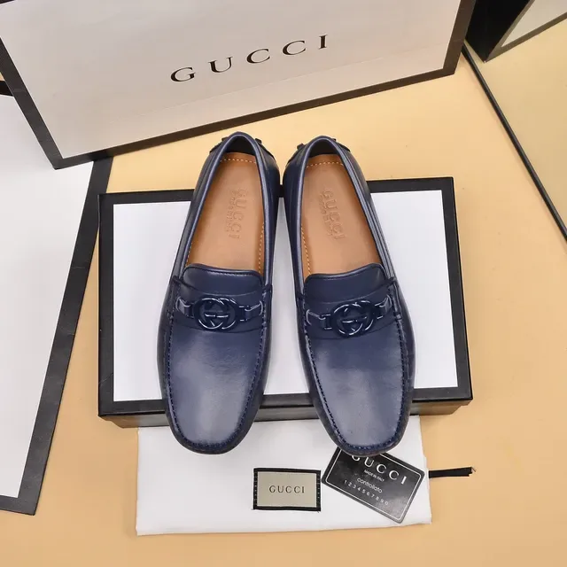 Gucci Horsebit 1955 नेवी चमड़ा लोफर्स 9