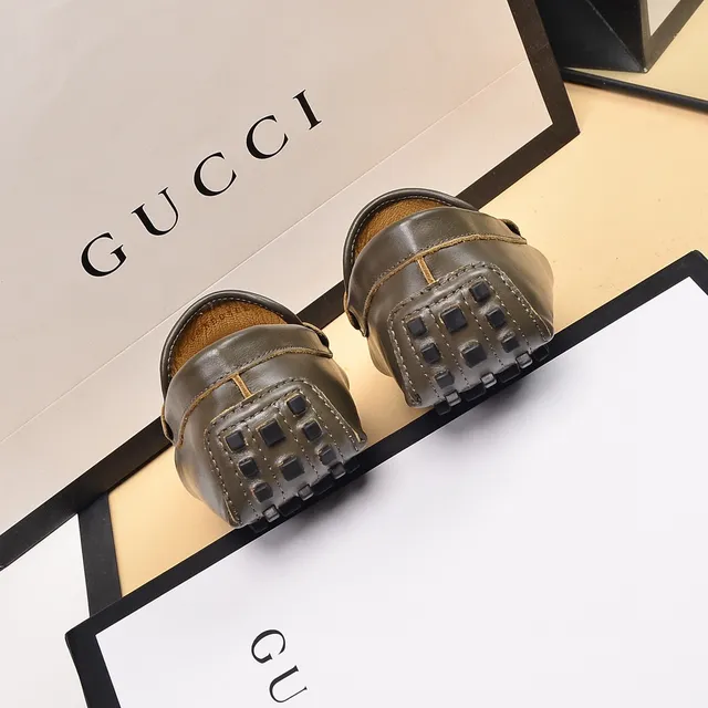 Gucci Horsebit 1955 Olive Green Leather Loafers 2