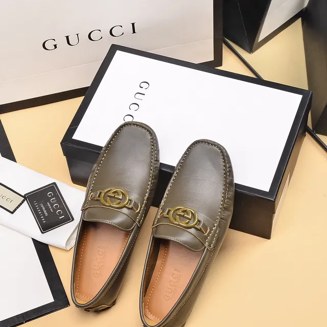 Gucci Horsebit 1955 Olive Green Leather Loafers 3