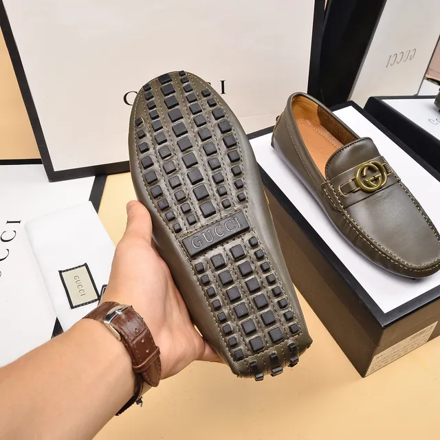 Gucci Horsebit 1955 Olive Green Leather Loafers 4