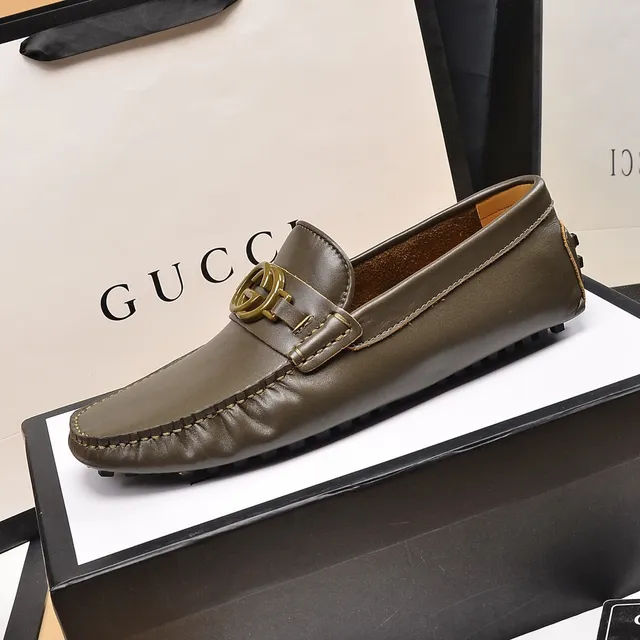 Gucci Horsebit 1955 Olive Green Leather Loafers 5