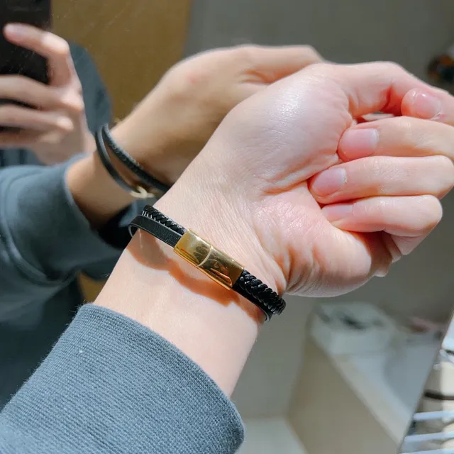 Gucci Infinity Motif Braided Leather Bracelet 2