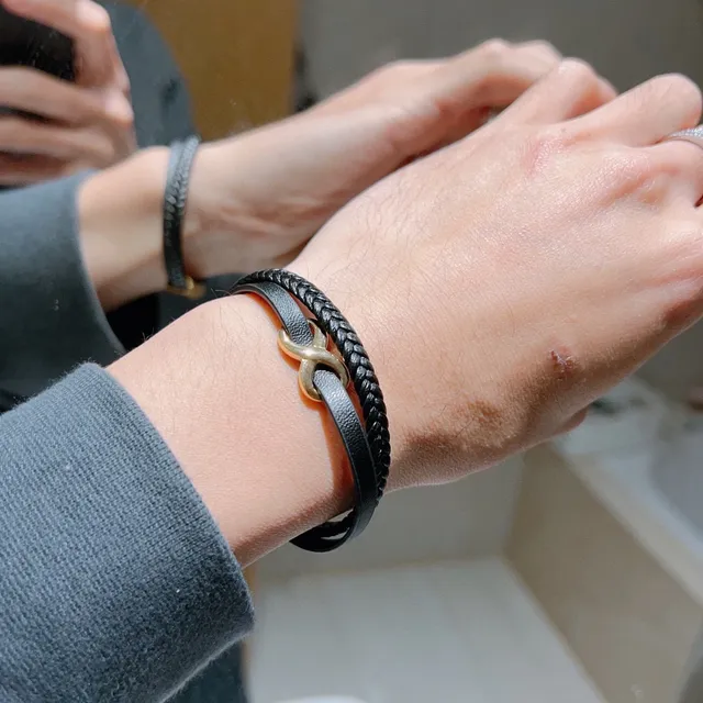 Gucci Infinity Motif Braided Leather Bracelet 9