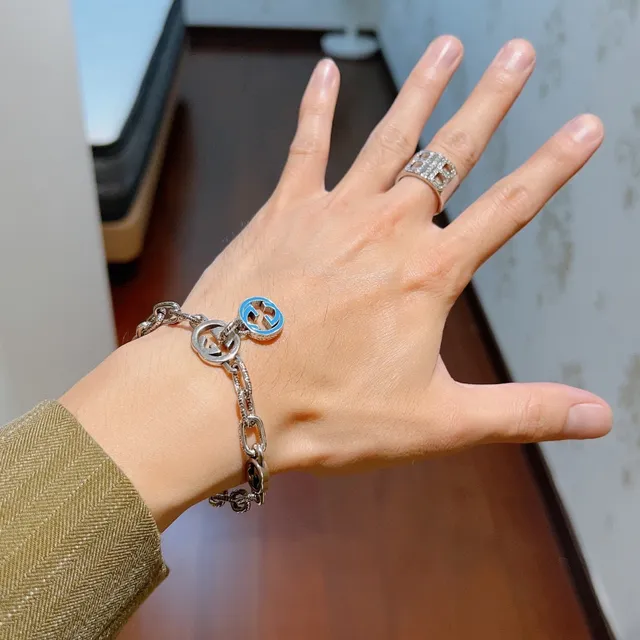 Gucci Interlocking G Blue Enamel Bracelet 8