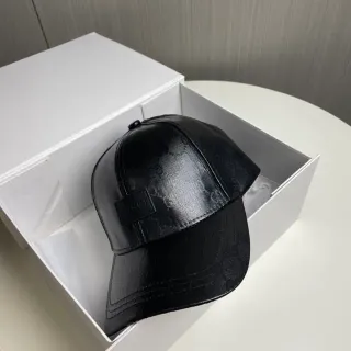 Gucci Monogrammed Tonal Black Baseball Cap