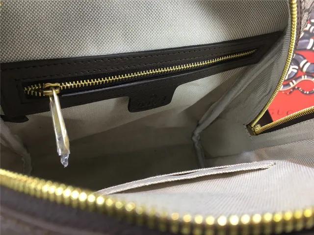 Gucci Ophidia Beige Red GG Monogram Canvas Web Stripe Center Mini Backpack 12
