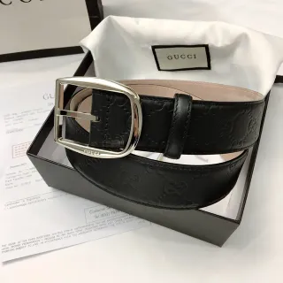 Gucci Ophidia এমবসড GG কালো চামড়ার বেল্ট