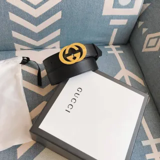 Gucci Ophidia Interlocking G Black Leather Belt