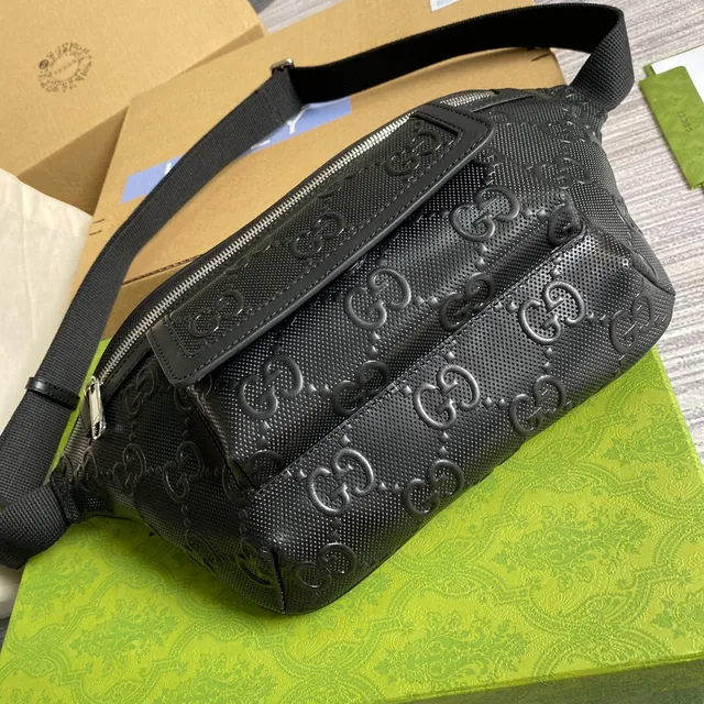 Gucci Ophidia Off-White Embossed GG Monogram Fashion Belt Bag 4