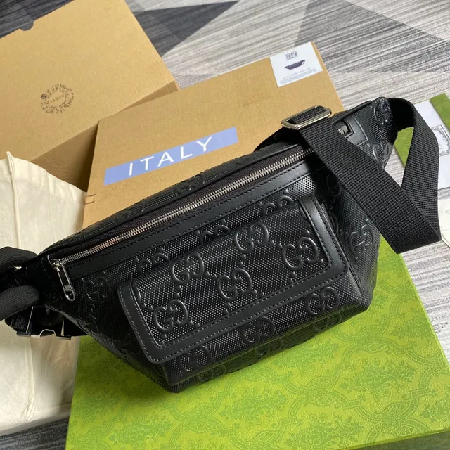 Gucci Ophidia Off-White Embossed GG Monogram Fashion Belt Bag 5