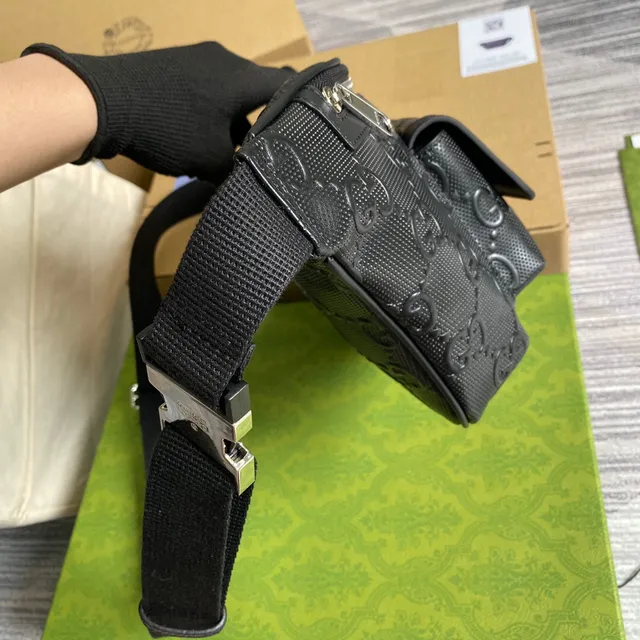 Gucci Ophidia Off-White Embossed GG Monogram Fashion Belt Bag 8