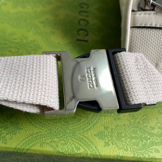 Gucci Ophidia Off-White Embossed GG Monogram Fashion Belt Bag 12