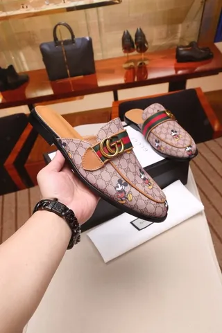 Gucci Princetown Mickey Mouse GG Monogram Web Strap Loafers 5