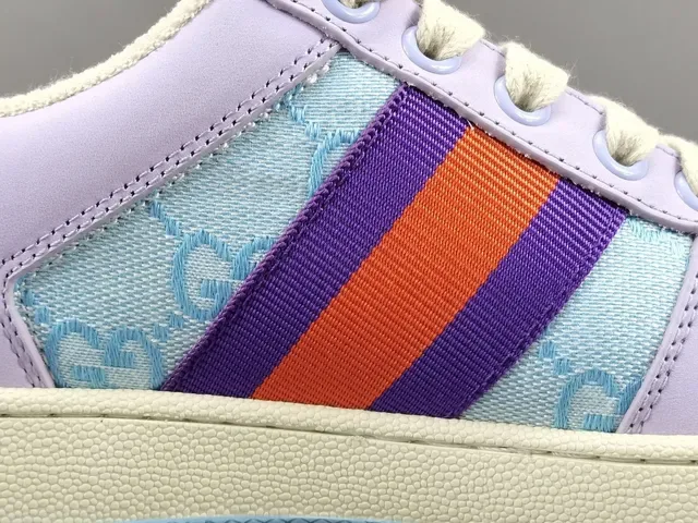 Gucci Purple Multicolor Low-Top Multi-Panel Lifestyle Sneakers 6