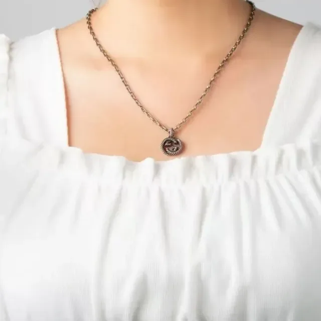 Gucci Rope GG Interlocking G Pendant Necklace 3