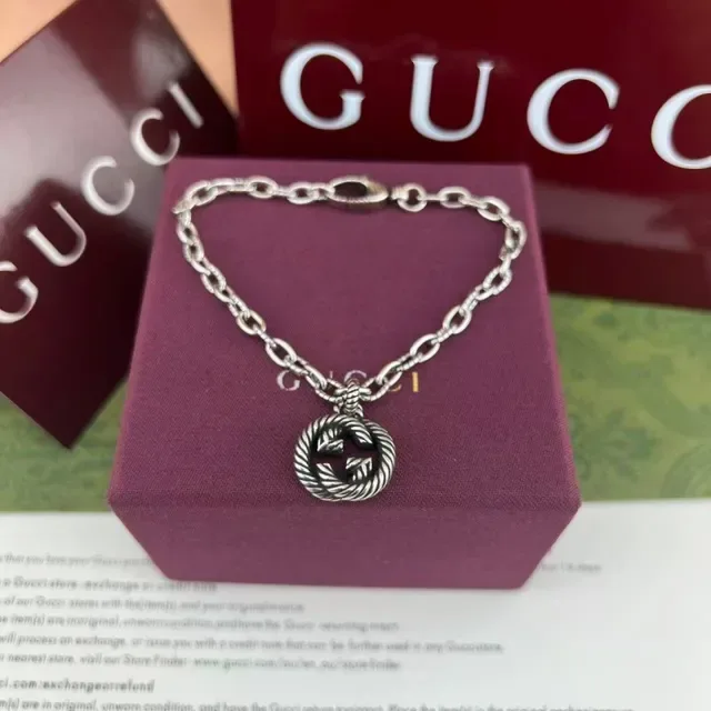 Gucci Rope GG Interlocking G Pendant Necklace 4