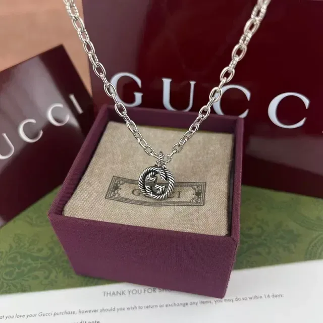 Gucci Rope GG Interlocking G Pendant Necklace 5