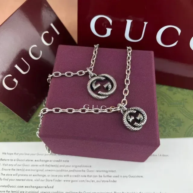 Gucci Rope GG Interlocking G Pendant Necklace 7