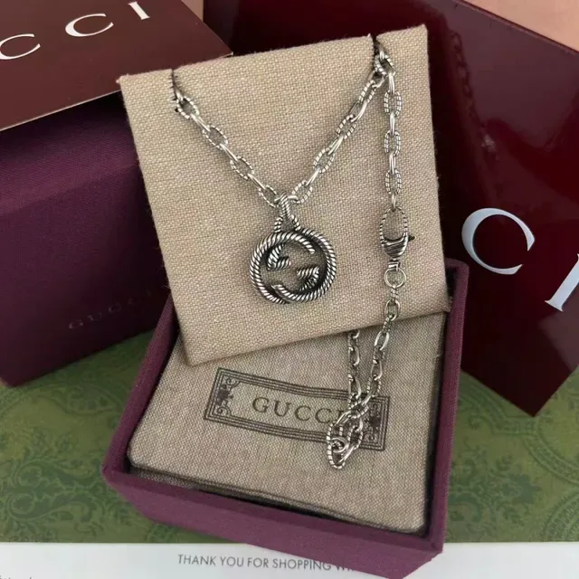 Gucci Rope GG Interlocking G Pendant Necklace 8