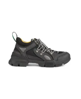 Gucci Screener Black Silver Spiked Strap Ridged Sole Chunky Sneakers 9
