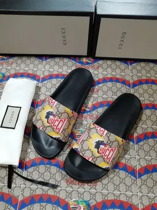 Gucci Screener Dionysus Tiger Print Slippers 7