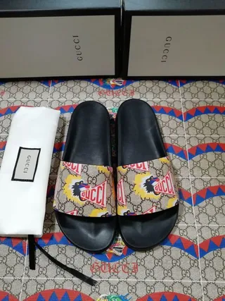 Gucci Screener Dionysus Tiger Print Slippers 8