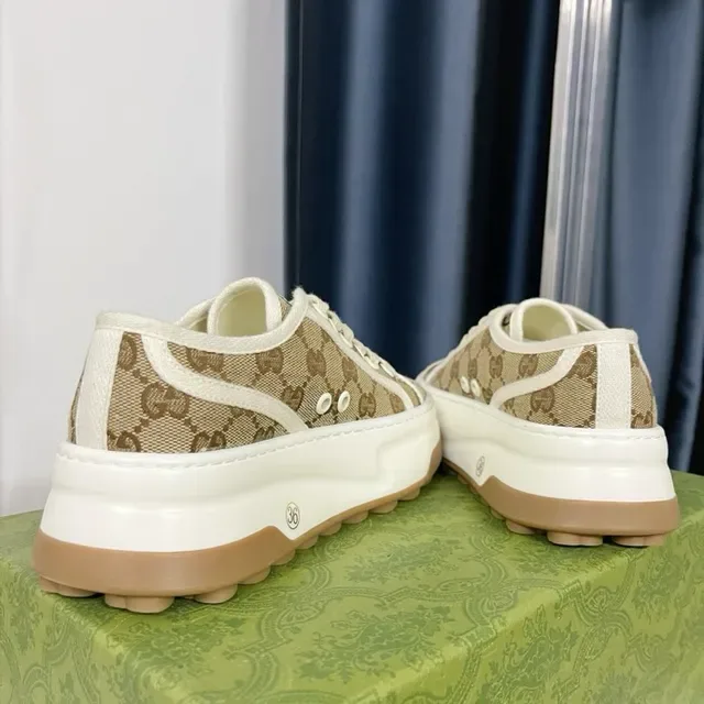 Gucci Screener GG Monogram Canvas Beige Lifestyle Sneakers 6