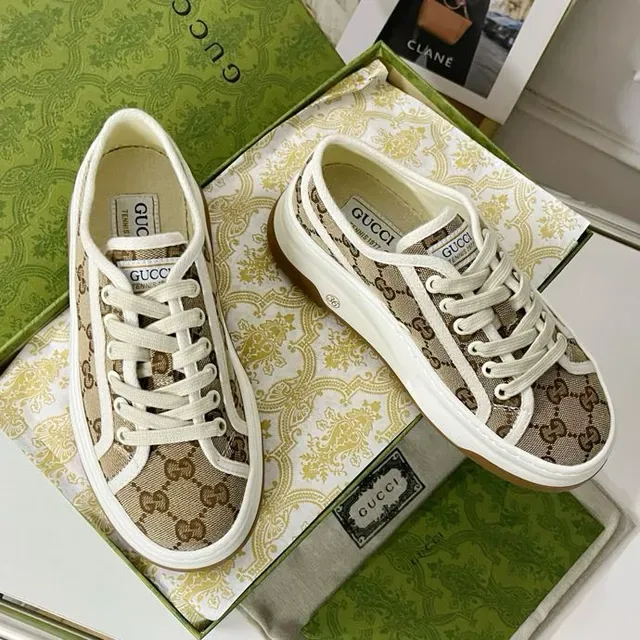 Gucci Screener GG Monogram Canvas Beige Lifestyle Sneakers 7