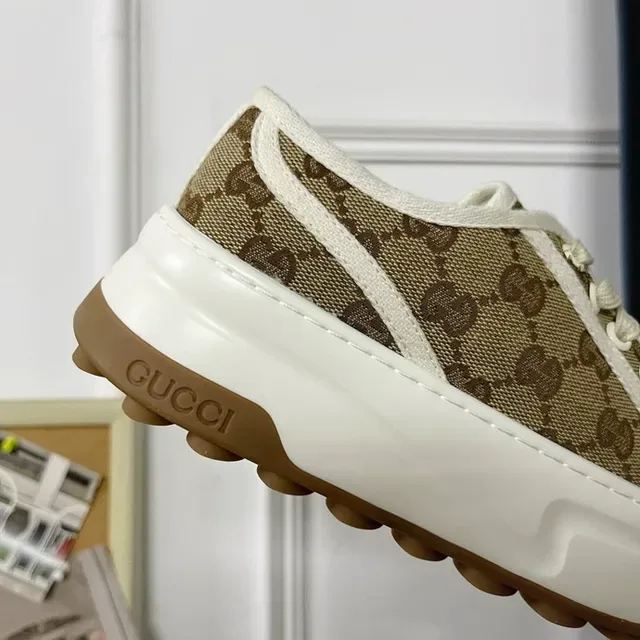 Gucci Screener GG Monogram Canvas Beige Lifestyle Sneakers 9
