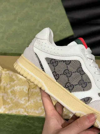 Gucci Screener GG Monogram White and Beige Lifestyle Sneakers 2