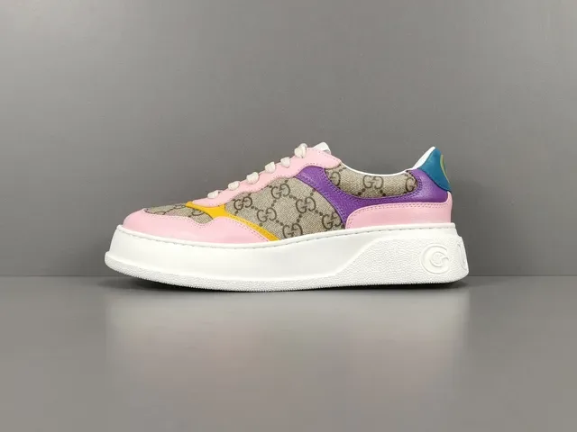 Gucci Screener Multicolor GG Canvas Platform Lifestyle Sneakers 1