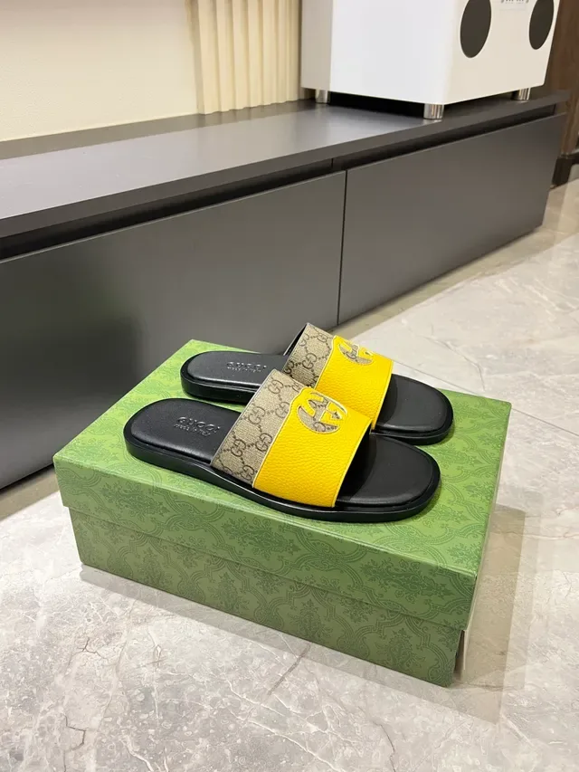 Gucci Slide Logo-Embossed Monogram Canvas Slippers 6
