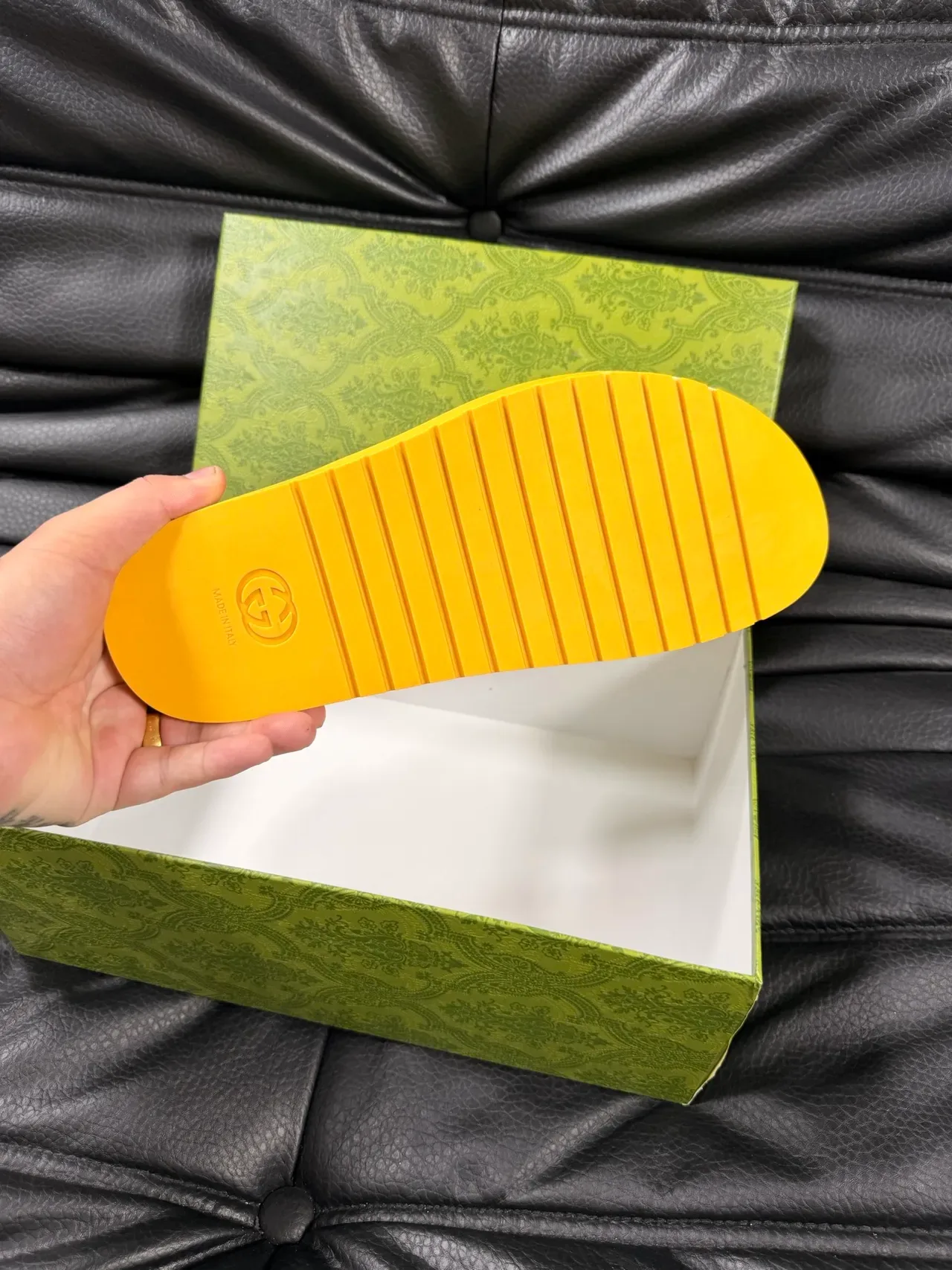 Gucci Slide Yellow Molded Sole Slipper 2