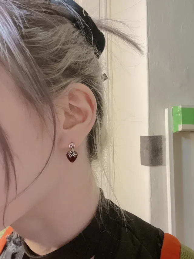 Gucci Strawberry Enamel Double G Earrings 2