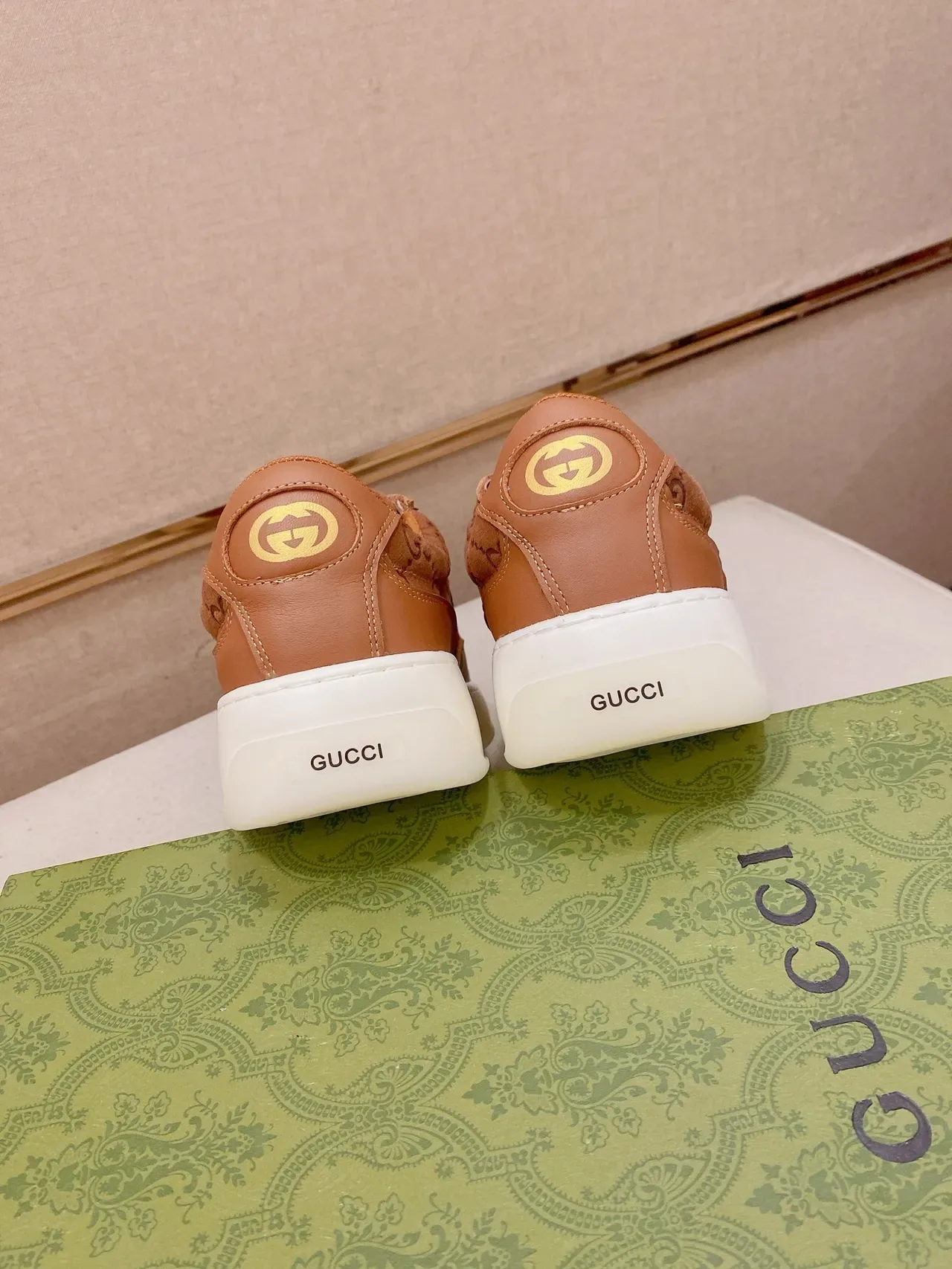 Gucci Tennis 1977 Brown Monogram Web Stripe Lifestyle Sneakers 2